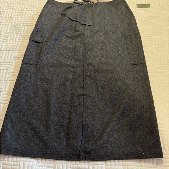 Eddie Bauer Gray A-Line Midi Skirt - Picture 1 of 9